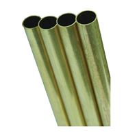 K & S 1150 Decorative Metal Tube, Round, 36 in L, 9/32 in Dia, 0.014 in Wall, Brass, Pack of 5 