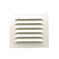 Duraflo 620808 Gable Vent, 7-3/4 in L x 8-1/2 in W Rough Opening, Polypropylene, White 