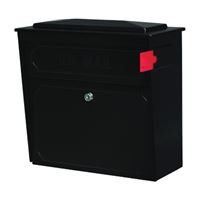 Mail Boss 7172 Mailbox, Steel, Powder-Coated, Black, 15-3/4 in W, 7-1/2 in D, 16 in H 