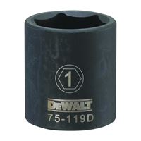 DeWALT DWMT75119OSP Deep Impact Socket, 1 in Socket, 1/2 in Drive, 6-Point, Steel, Black Oxide 