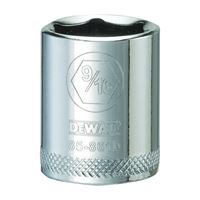 DeWALT DWMT85861OSP Hand Socket, 9/16 in Socket, 1/4 in Drive, 6-Point, Vanadium Steel, Polished Chrome 