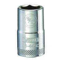 DeWALT DWMT86445OSP Drive Socket, 9/16 in Socket, 1/2 in Drive, 6-Point, Steel, Polished Chrome Vanadium 