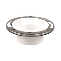 Oatey 43495 Closet Flange, 3, 4 in Connection, PVC, White, For: 3 in, 4 in Pipes 