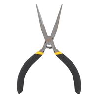Stanley 84-096 Nose Plier, 6 in OAL, Black Handle, Double-Dipped Handle, 1/8 in W Tip 
