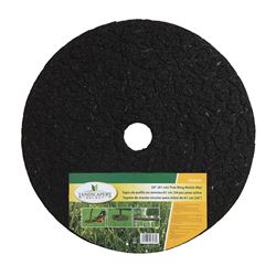 Landscapers Select M-10101-3L Mulch Mat, 24 in Dia, 1/2 in Thick, Crumb Rubber, Dark Brown 4 Pack 