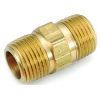 Anderson Metals 756122-06 Pipe Nipple, 3/8 in, MPT, Brass, 1.1 in L, Pack of 10 