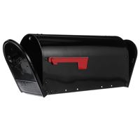 Gibraltar Mailboxes OM160B01 Mailbox, 1475 cu-in Capacity, Steel, Powdered, 8-1/2 in W, 23.7 in D, 10.6 in H, Black 