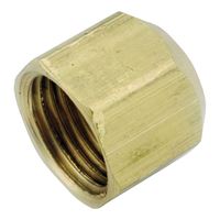 Anderson Metals 754040-08 Tube Cap, 1/2 in, Flare, Brass, Pack of 5 