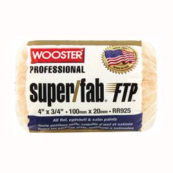Wooster RR925-4 Roller Cover, 3/4 in Thick Nap, 4 in L, Knit Fabric Cover, Lager 