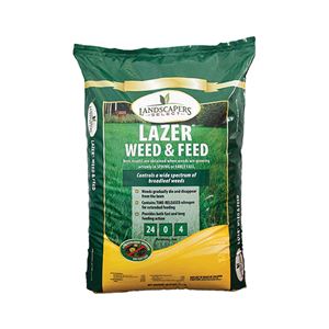 Landscapers Select LAZER 902728 Weed and Feed Fertilizer, 16 lb Bag, Granular, 24-0-4 N-P-K Ratio