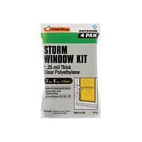 Frost King P714H Window Insulation Kit, 3 ft W, 1.25 mil Thick, 6 ft L, Polyethylene, Clear 