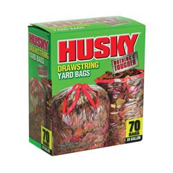 Husky HK39DS070C-M Yard Bag, 39 gal Capacity, Clear 