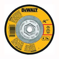 DeWALT DW4548 Grinding Wheel, 7 in Dia, 1/4 in Thick, 5/8-11 in Arbor, 24 Grit, Coarse, Aluminum Oxide Abrasive, Pack of 10 