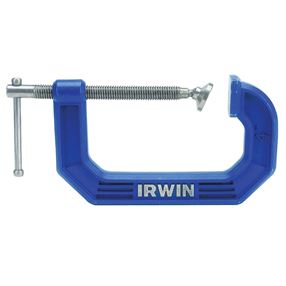 Irwin 225102ZR C-Clamp, 900 lb Clamping, 2 in Max Opening Size, 1-5/16 in D Throat, Steel Body