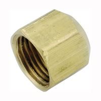 Anderson Metals 754040-04 Tube Cap, 1/4 in, Flare, Brass, Pack of 10 