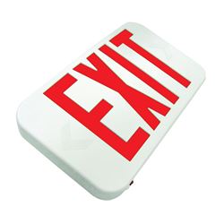 Howard Lighting HL0301B2RW Exit Sign Light, 7-3/16 in OAW, 11-5/8 in OAH, 120/277 VAC, Thermoplastic Fixture, White 