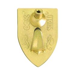 OOK 55003 Shield Hanger, 20 lb, Steel, Brass, Gold 