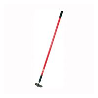 BULLY Tools 92353 Garden Hoe, 6-1/2 in W Blade, 4-3/4 in L Blade, Steel Blade, Extra Thick Blade, Fiberglass Handle 