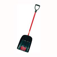 BULLY Tools 92400 Grain and Snow Shovel, 15 in W Blade, 19-3/4 in L Blade, Poly Blade, Fiberglass Handle, 53-1/2 in OAL 