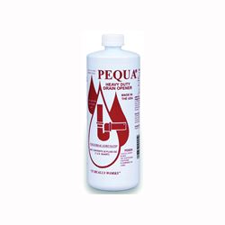 Pequa P-10232 Drain Opener, Liquid, Clear, Odorless, 1 qt Bottle, Pack of 12 