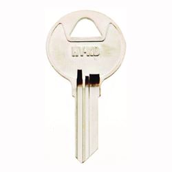 Hy-Ko 11010RO4 Key Blank, Brass, Nickel, For: National Cabinet Locks 10 Pack 