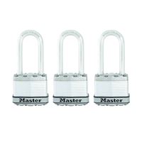 Master Lock Magnum Series M1XTRILH Padlock, Keyed Alike Key, 5/16 in Dia Shackle, 2 in H Shackle, Stainless Steel Body 