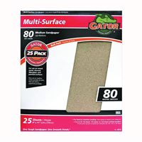 Gator 3265 Sanding Sheet, 11 in L, 9 in W, 80 Grit, Medium, Aluminum Oxide Abrasive 