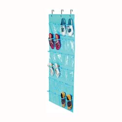 Honey-Can-Do SFT-02822 Shoe Organizer, 21 in W, 57 in H, Fabric, Light Blue 10 Pack 