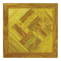 ProSource ELE-1518-3L Vinyl Floor Tile, 12 in L Tile, 12 in W Tile, Square Edge, Wood Geometric 