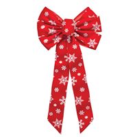 Holidaytrims 6083 Christmas Specialty Decoration, 1 in H, Snowflakes, Velvet, Red/White 12 Pack 