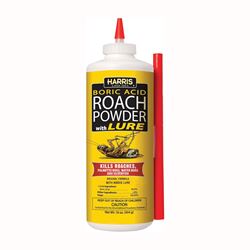 HARRIS HRP-16 Roach Killer, Powder, 16 oz 