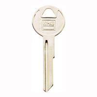 Hy-Ko 11010Y149 Key Blank, Brass, Nickel, For: Chrysler, Dodge, Eagle, Jeep, Plymouth Vehicles, Pack of 10 
