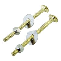 Worldwide Sourcing PMB-229 Bolt Set, Steel, Brass, For: Use to Attach Toilet to Flange 