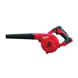 Milwaukee 0884-20 Compact Blower, 18 V Battery, Lithium-Ion Battery, 3-Speed, 100 cfm Air, Red 