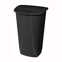 Sterilite 10939006 Waste Basket, 11 gal Capacity, Plastic, Black, 25 in H 6 Pack 