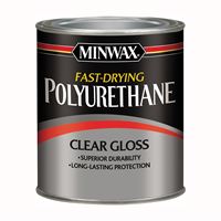 Minwax 230004444 Polyurethane, Gloss, Liquid, Clear, 0.5 pt, Can 