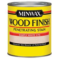 Minwax 227654444 Wood Stain, White, Liquid, 0.5 pt, Can 