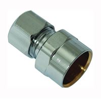 Plumb Pak PP79PCLF Tube Adapter, 1/2 x 3/8 in, Sweat x Compression, Chrome 