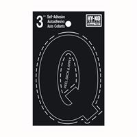 HY-KO 30400 Series 30427 Die-Cut Letter, Character: Q, 3 in H Character, Black Character, Vinyl 10 Pack 