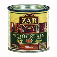 ZAR 11906 Wood Stain, Mocha, Liquid, 0.5 pt, Can 