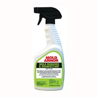 Mold Armor FG552 Mold Remover and Disinfectant, 32 oz, Liquid, Benzaldehyde Organic, Clear 