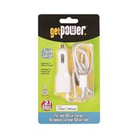 GetPower GP-PCUSB-IPH5 Vehicle Charging Cable, White 