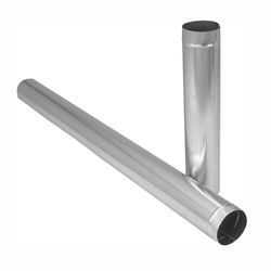 Imperial GV1336 Duct Pipe, 8 in Dia, 24 in L, 30 Gauge, Galvanized Steel, Galvanized, Pack of 10 