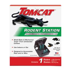Tomcat 0363410 Rodent Station, 9.88 in L, 8.5 in W, 4-1/2 in H, Plastic, Black 