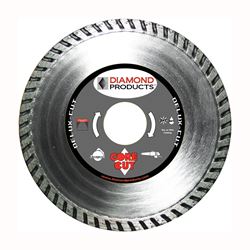 Diamond Products 21212 Circular Blade, 14 in Dia, 1 in Arbor, Diamond Cutting Edge 