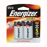 Energizer 522BP-2 Battery, 9 V Battery, 625 mAh, Alkaline, Manganese Dioxide, Zinc 