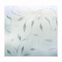 Artscape 01-0128 Window Film, 36 in L, 24 in W, Etched Leaf Pattern, Pack of 4 