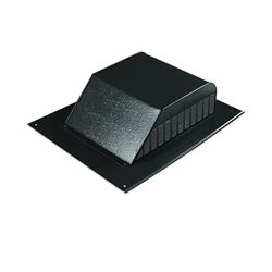 Master Flow SSB960ABLF Roof Louver, 20-1/2 in L, 16 in W, Aluminum, Black, Roof Installation 