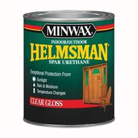 Minwax Helmsman 630500444 Spar Varnish, Gloss, Crystal Clear, Liquid, 1 qt, Can 