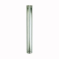 AmeriVent 4E5 Type B Gas Vent Pipe, 4 in OD, 5 ft L, Galvanized Steel, Pack of 6 